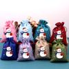 Bolsa de cáñamo de adviento navideño colorida bolsa con cordón bolsa de dulces Amazon ventas directas transfronterizas traje de bolsa de dulces bolsa de regalo