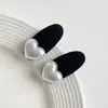 Pinza lateral de perla flocado para mujer 2023 Nuevo exquisito pasador para el flequillo del lado de la frente pinza de pico de pato tocado