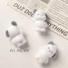 Lindo Kawaii Perrito de Pie Tridimensional Resina Terciopelo DIY Llavero Hecho a Mano Cadena de Teléfono Móvil Accesorios Colgantes