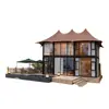 Resort de Acampamento ao Ar Livre, Área de Natureza Selvagem de Luxo, Instalação de Refeições, Hotel Tenda de Luxo de Dois Andares com Ponta Afiada para Natureza Selvagem