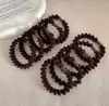 Moderna Colección de Gomas para el Cabello de Otoño e Invierno para Mujer, Diademas de Alta Gama, Bandas Elásticas para Atar el Cabello, Alta Elasticidad, Duraderas, Diseño Sencillo, Estuche de Cuero