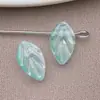Cuentas de Cristal con Forma de Hoja Vintage Pintadas en Oro Pulseras de Cuentas Hechas a Mano DIY Accesorios para Horquilla Hanfu