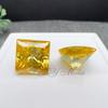 Cuadrado de Princesa Dorado Amarillo Color de Alta Temperatura Chapado 0.5-5 Quilates Wuzhou Mosang Piedra Desnuda Salida de Fábrica Certificado