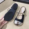 Sandalias Planas Versátiles con Faldas para Mujer 2025 Primavera y Verano Nueva Moda Sandalias Elegantes Zapatillas de Punta Cerrada para Mujer