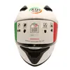 Casco de Motocicleta Blanco Brillante Casco Integral Lente Única