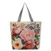 Bolsa de Tecido com Fio Dourado Novo Estilo, Bolsa Tote Casual da Moda Tendência Coreana, Bolsa de Ombro, Bolsa de Lona Criativa com Padrão para Mulheres