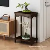 Soporte para Flores de Madera Maciza Mesa China para Flores Balcón Hogar de Pie Interior Sala de Estar Estante de Almacenamiento Suculenta Pothos Estante para Macetas