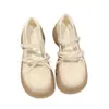 Sapatos de Couro para Meninas 2026 Primavera e Outono Estilo Ballet Sapatos de Treino Alemães Novos Tênis Planos Confortáveis com Solado Macio Birkenstock Mary Jane