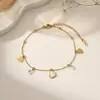 [Acero de titanio de cuerpo entero] 100 pulseras Europa y Estados Unidos 18k no se decoloran mujeres simple Joker ins moda personalizada joyería de mano