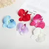 Cabeça de flor Phalaenopsis de simulação flor de seda flor artificial guirlanda DIY feita à mão decoração de adereço de cabeça material de arranjo de flores para sala de estar