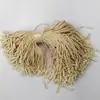 Corda de algodão encerada com cabeça de bala, ponta de flecha de dente único, cabeça de avião, cabeça redonda, reutilizável para etiquetas de bolsa, 200 peças/pacote