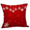 Almofada de sofá com estampa vermelha festiva de Natal, capa de almofada decorativa para sala de estar e casa de Natal