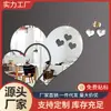 Pegatinas de Pared Acrílicas 3D en Forma de Corazón Papel Tapiz de Pareja Autoadhesivo Habitación de Boda Dormitorio Decoración Cálida Romántica de Cabecera