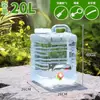 Cubo de Exterior con Grifo para Coche, Tour de Auto-conducción, Hogar, Plástico Grande, Tanque de Almacenamiento de Agua Potable de Manantial Mineral, Cubo de Almacenamiento de Agua