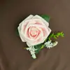 Ramillete de rosa PE transfronterizo coreano fresco boda novio novia ojal boda banquete vestido de novia simulación de foto