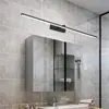 Lámpara de pared, luz para maquillaje, baño, aseo, mueble de baño con espejo estilo nórdico, luz de espejo, lámpara de pared, luz frontal LED para espejo
