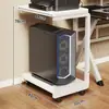 Suporte para Gabinete de Computador, Base para Chassi, Armário Móvel de Armazenamento e Organização para Escritório de Chão, Prateleira de Armazenamento para Impressora de Estação de Trabalho