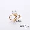 Hebilla de toalla de seda de tres anillos de alta calidad coreana, venta transfronteriza, creativa, de moda, con forma de cruz hueca, dulce perla, hebilla de chal de cristal