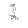 Popular de Europa y América, piercing de ombligo de pistola incrustado con diamantes, aro de ombligo sin perforación, joyería de piercing personalizada, venta al por mayor transfronteriza Amazon
