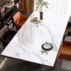 Manteles Individuales para Mesa de Comedor de Vidrio Suave con Patrón de Mármol al por Mayor, No Lavables, Impermeables, a Prueba de Aceite, Resistentes al Calor, Lujo Ligero, Sensación de Gama Alta, Mesa de Café para Sala de Estar