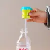Nova Tampa com Bico de Canudo Dois em Um para Garrafas de Bebidas e Água Mineral, Canudo de Silicone, Grau Alimentício, Dispositivo de Beber Anti-Engasgo para Crianças