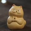 Mascota de Té de Arcilla Púrpura Yixing Gato de la Suerte Adorno Gato Pequeño Creativo Decoración de Té para el Hogar Portainciensos Set de Té Kung Fu Accesorios