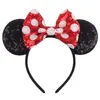 Faixa de Cabelo Faixa de Cabelo Laço do Mickey Europeia e Americana Bebê Sequinhas de Feriado Faixa de Cabelo com Laço Cruzado Acessórios de Cabelo para Crianças
