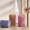 Molde cilíndrico de silicona para velas de aromaterapia, para hacer tú mismo, con forma de mariposa y rosa, para decorar con yeso, molde para piedra expansible con pegamento.