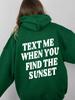 Sudadera de Mujer de Exportación Europea y Americana Estampado Liso de Letras Textme Sudadera con Capucha Estampada con Cordón