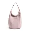 Bolso bandolera de lona de gran capacidad con pliegues, estilo japonés y coreano, bolso de hombro simple para mujer, adecuado para ir al trabajo y uso casual, también disponible para hombres