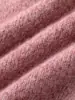 Suéter de Tricô Henley Retro com Botões e Gola Meia-Alta Feminino 75% Cashmere 25% Seda Fio de Flor Manga Longa Solto para o Dia a Dia