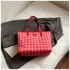 Bolsa de Lona a Cuadros Fresca de Verano de Gran Capacidad para Mujer 2025 Nuevo Estilo Estilo Occidental Estilo de Viaje Diario Bolso de Hombro Único