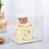Caixa Transparente para Bolo de 4 polegadas com Alça, Embalagem Aumentada para Confeitaria e Bolos, Disponível em 2/3/5/6 Tamanhos, Caixa de Embalagem para Sobremesas de 5 polegadas