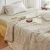 Colcha de Verano de Gasa de Doble Capa 100% Algodón Estilo Fresco y Sencillo Clase A, Amigable con la Piel y Transpirable, Colcha de Verano de Aire de Soja Li Guanqi, Adecuada para Dormir Desnudo