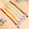 Lanyard Corto para Teléfono Móvil, Cuerda Trenzada de Nylon con Bloques de Color, Llavero Creativo, Correa de Muñeca Anti-Pérdida para Bolso y Botella de Agua, Accesorio para Colgar