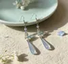 Novos brincos de gota d'água com borboleta azul estilo chinês, brincos longos ultra-etéreos, acessórios estilo antigo para Hanfu