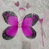 Asas de Borboleta Coloridas de Anjo para Crianças Venda Quente Transfronteiriça Acessórios de Fantasia Meninas Maravilhosas Fadas Brinquedos Decorativos