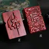 Encendedor de Juguete de Relieve de Doble Cara de Palo de Rosa Queroseno Antiguo Retro Viento Creativo para Hombre