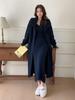 Cárdigan de punto moderno de comercio exterior transfronterizo, estilo holgado y perezoso, traje de falda con tirantes, suéter para mujer, chaqueta, conjunto de dos piezas