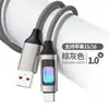 Cable de Datos Trenzado Luminoso de Colores Adecuado para Tipo-C Apple 16 Huawei Xiaomi Teléfono Móvil Cable de Carga Rápida Pd Tableta