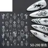 Belleza Completa Transfronterizo Nuevas Calcomanías para Uñas Metal Líquido Corazón Estrella Líneas Frescas Calcomanías para Uñas