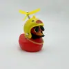Enfeites de Carro de Pato Quebrando Pato de Natal Andando de Bicicleta Elétrica Decorações de Bicicleta Pato Vermelho Pequeno Interior Pato Amarelo Pequeno