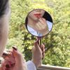Espejo de mano espejo pequeño para salón de belleza afeitado de hombres doble cara con aumento espejo de mano HD portátil espejo cosmético