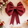 Ramo de cubo de abrazo decorado con lazo rosa, materiales DIY para decoración de dormitorio y sala de bodas, decoración de pared de fondo de Navidad