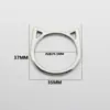 Accesorios de metal hueco con forma de cabeza de gato, simples, para manualidades, lindos, cabeza de gato hueca, aleación de zinc blanco K, accesorios hechos a mano