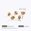 Cuentas de Cubo Chapadas en Oro que Conserva el Color Cuentas Facetadas Cuentas de Esquina Cortada para Manualidades Cuentas Sueltas Accesorios para Joyería Cuentas de Flor Cortada Doradas Cuentas Espaciadoras de Posicionamiento