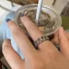 Anillo Lava Dulce Fresco Estilo Nuevo Coreano y Japonés para Mujer, Anillo Abierto Texturizado Blanco Té Pequeño de Personalidad Moda Retro, Anillo para Dedo Índice de Moda