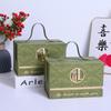 Bolso Satchel Retro de Lujo Accesible Verde Caja de Regalo para Dama de Honor Caja Vacía Caja para Dulces de Boda Caja de Regalo Caja de Embalaje Boda