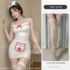 Lencería Sexy, Pijama Sexy con Portasujetador, Lindo y Suave Conjunto de Uniforme de Enfermera, Tentadora Chica Atrevida Pura Deseo Falda Ajustada al Cuerpo