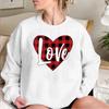 Moletom do Dia dos Namorados Europa e Estados Unidos tamanho grande Moletom do Dia dos Namorados LOVE LOVE impressão transfronteiriça atacado mais veludo Moletom